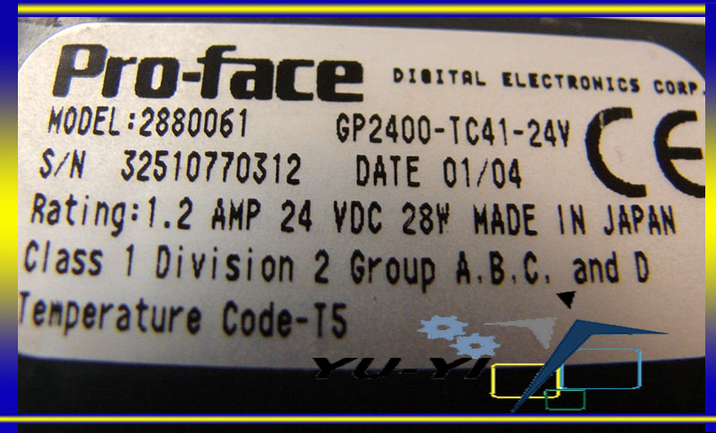 Proface 2880061 GP2400-TC41-24V OPERATOR INTERFACE Proface 2880061 GP2400-TC41-24V OPERATOR INTERFACE